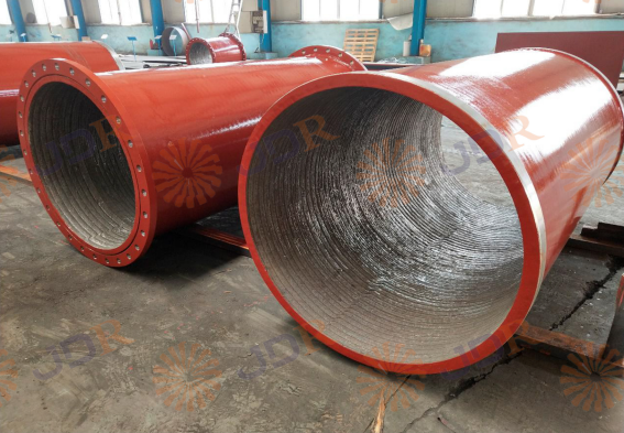 耐磨管道成品，堆焊耐磨管生產車間實景展示(圖1)